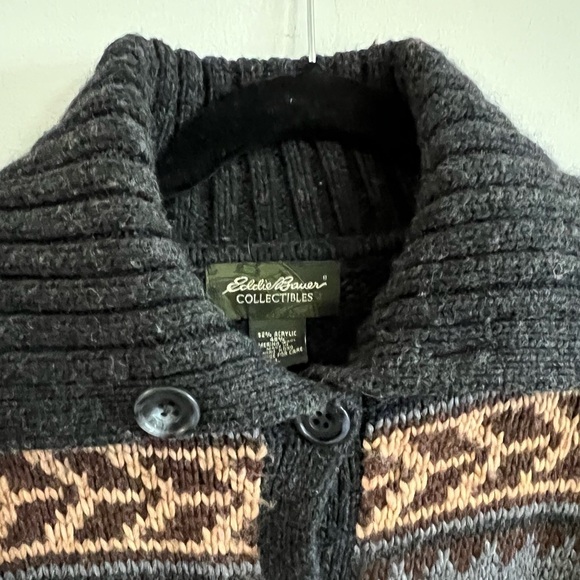 Eddie Bauer Collectibles Wool Blend Cardigan with Collar Holiday 2006 Collection - Picture 5 of 12